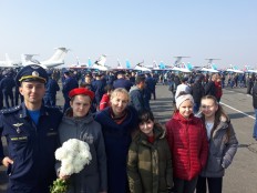 Встреча учащихся с пилотажной группой "Русские витязи"