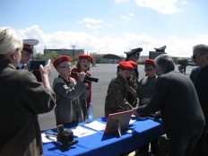 Юнармейцы на авиабазе «Эребуни»