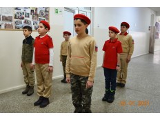 Строевая подготовка юнармейцев